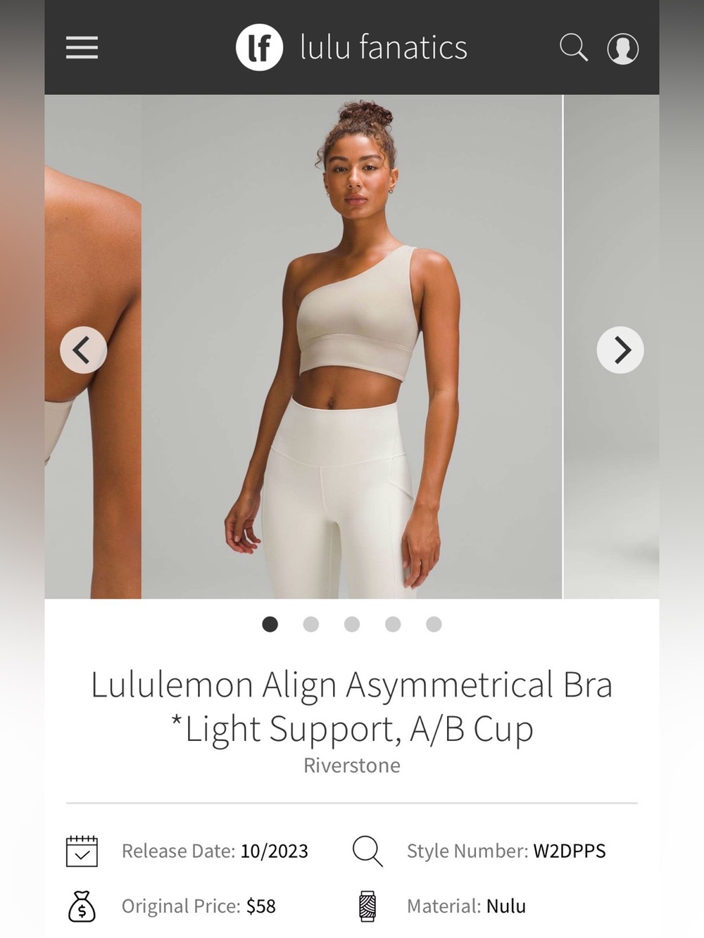 Lululemon Align Asymmetrical Bra